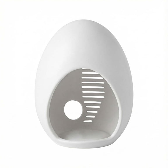 AURIGATE Easter Egg Candle Holder, Ceramic Egg-shaped Tealight Holder with Cutout Design, Spring Home Table Centerpiece, Easter Party Accent