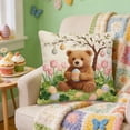 thumbnail image 1 of AURIGATE Easter Embroidered Animal Pattern Pillowcase, 17.72in Decorative Throw Pillow Cover, Festive Spring Easter Home Sofa Couch Decor, 1 of 6