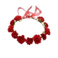 thumbnail image 1 of AURIGATE Easter Floral Head Wreath, 8.66in Plastic Artificial Rose Leaf Headband for Spring Easter Party Cosplay Holiday Hair Accessory, 1 of 6