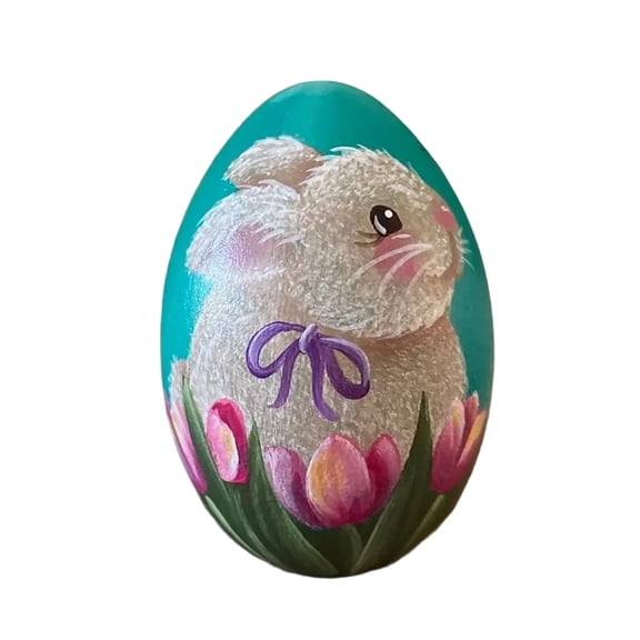 AURIGATE Easter Foam Egg with Animal Painting 1.97x2.36in, Animal Printed Foam Easter Egg for Home Decor, Easter Egg Hunt, Spring Holiday Party Supplies