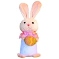 thumbnail image 1 of AURIGATE Easter Light-Up Plush Bunny, 5.12×12.6 Inch Cloth Easter Bunny Decor with LED Lights, Spring Easter Tabletop Decor for Home, Party, Farmhouse, 1 of 4
