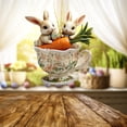 thumbnail image 1 of AURIGATE Easter Teacup Bunny Hanging Ornaments, Cute Rabbit in Teacup Decorative Accents, Spring Easter Tree Decorations for Home, Party, Window & Easter Gifts, 1 of 6