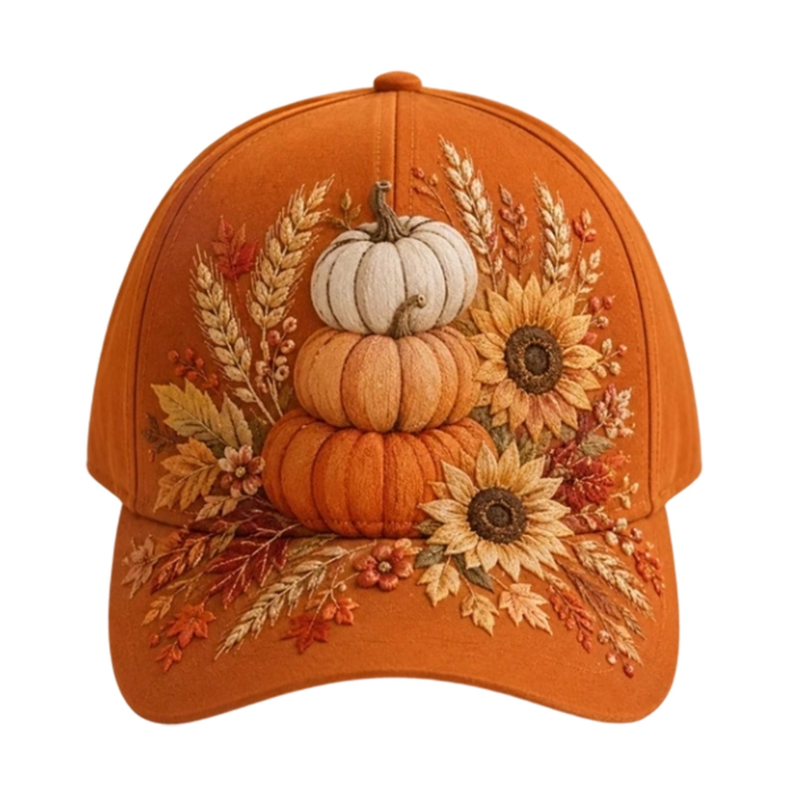 AURIGATE Fall Embroidered Baseball Cap Orange - Walmart.com