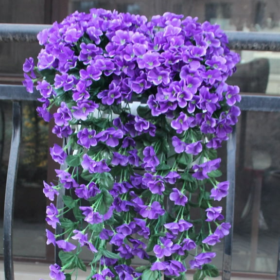 AURIGATE Hanging 70 cm Artificial Silk Violet Flower Decoration Bouquet