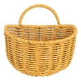 thumbnail image 1 of AURIGATE Hanging Woven Storage Basket, 2 Size Options Rustic Wicker-Like Wall Basket with Handle for Bathroom Kitchen Home Organizer, 1 of 7