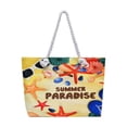 thumbnail image 1 of AURIGATE Large Capacity Canvas Beach Tote Bag 15.35x3.54x12.99in with Rope Handles for Summer Beach Travel Pool, 1 of 6