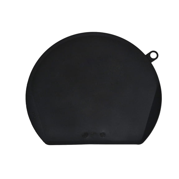 AURIGATE Large Semi-Circular Double-Sided Plastic Cutting Board, Black Kitchen Chopping Board for Countertop, Home Food Prep Essentials for Meat and Vegetables