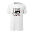 thumbnail image 1 of AURIGATE Men Short Sleeve Casual Love Printing Round Neck Pullover T Shirt Blouse, 1 of 2
