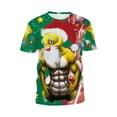thumbnail image 1 of AURIGATE Men's Fashion Christmas Funny Print Slim Youth Short Sleeve T-shirt Tops, 1 of 3