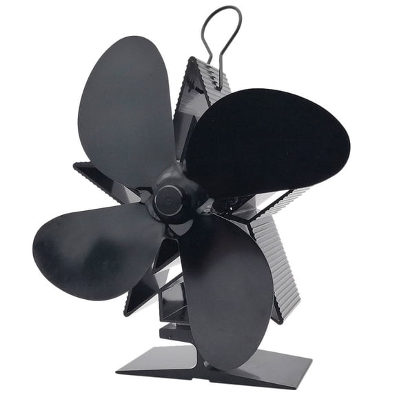 AURIGATE Mini Portable Fan 4-blade Fireplace Blower Star Energy-saving Thermodynamic Fan