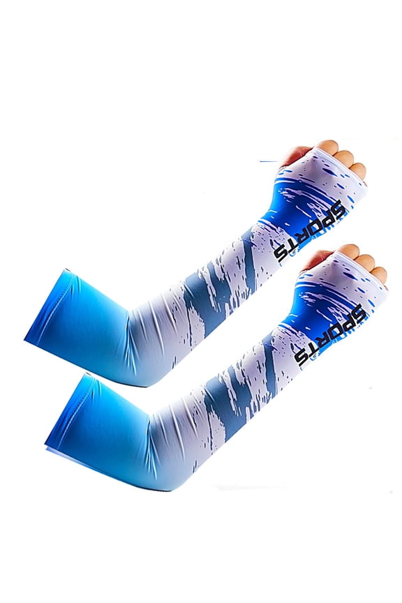 Plus Size Arm Sleeves Athletic Sleeves UV Compression Sleeve Ice Silk Cooling Camo Sleeves Sun Protection Sleeves for Running Baseball for Men Women
