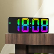 AURIGATE RGB Digital Alarm Clock Radio With Large Surface, Adjustable Brightness and Volume, Dual Alarm with Weekday/Weekend Mode, Snooze, Radio Sleep Timer, USB Charging Port, for Bedroom, Bedside