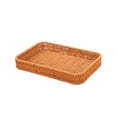 thumbnail image 1 of AURIGATE Rectangular Woven Plastic Serving Basket Tray, 11.81x7.87x1.77in Rattan-Style Shallow Storage Basket for Kitchen Home Decor, 1 of 6
