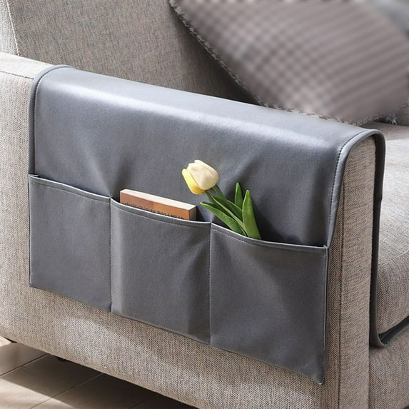 AURIGATE Sofa Armrest Organizer Non-Slip Remote Control Holders for Recliner Couch Chair Armchair Caddy with 5 Pockets for Table,Cell Phone,Ipad,Magazines,Books