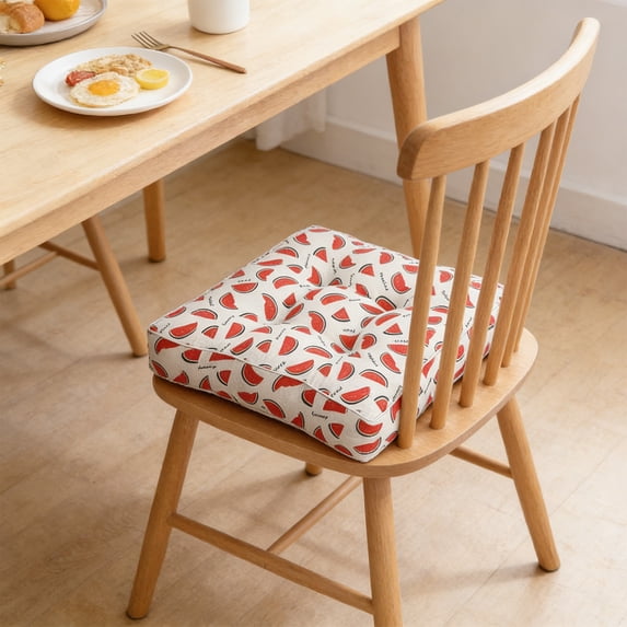 AURIGATE Square Tufted Chair Cushion, 15.75 x 3.94 Inch Soft Nylon Spandex Seat Pad for Home Office Patio