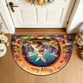 thumbnail image 1 of AURIGATE Stained Glass Easter Cross Semicircular Polyester Doormat,Non-Slip Stain-Resistant Entryway Rug: Washable Welcome Mat for Front Door, Porch & Easter Home Decor, 1 of 6