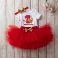 thumbnail image 1 of AURIGATE Toddler Baby Girl Dress Toddler Baby Kids Girls Christmas Day Romper Tops Tutu Dress Hairband Set, 1 of 5