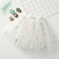 thumbnail image 1 of AURIGATE Toddler Baby Girl Skirt Toddler Girls Cute Party Dance Costume Solid Color Net Yarn Crimping Flowers Embroidery Tulle Skirt, 1 of 4