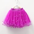 thumbnail image 1 of AURIGATE Toddler Baby Girl Skirt Toddler Girls Cute Party Dance Costume Splice Solid Color Net Yarn Crimping Pearl Sequins Tulle Skirt, 1 of 5