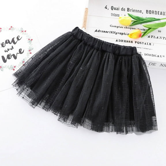 AURIGATE Toddler Baby Girl Skirt Toddler Girls Cute Party Dance Solid Color Embroidery Net Yarn Tulle Princess Dress Skirt