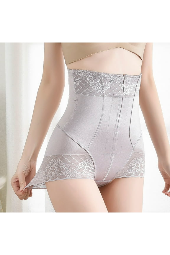 Women Abdomen Pants Breasted Shapewear Zipper Hip Lift Yoga Body Shaping Pants