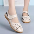 thumbnail image 1 of AURIGATE Women's Soft Leather Flat Sandals Comfortable Casual Summer Walking Driving Shoes Fashion Wild Loafers Hollow Sandals, 1 of 5