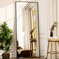 thumbnail image 1 of AUROMIR 21"x64" Rectangular Full Length Mirror Full Body Standing Mirror with Metal Frame, Black, 1 of 6