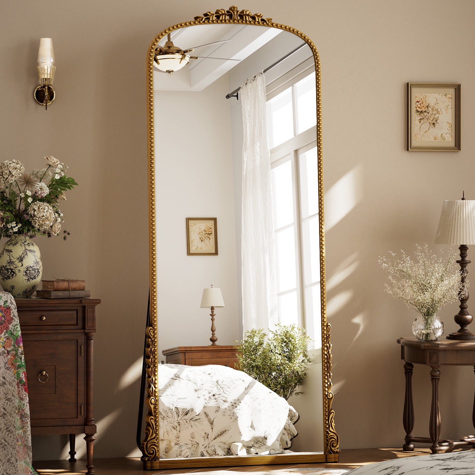 ‌AUROMIR 32"x71" Arched Floor Mirror Vintage Full Length Mirror — free download