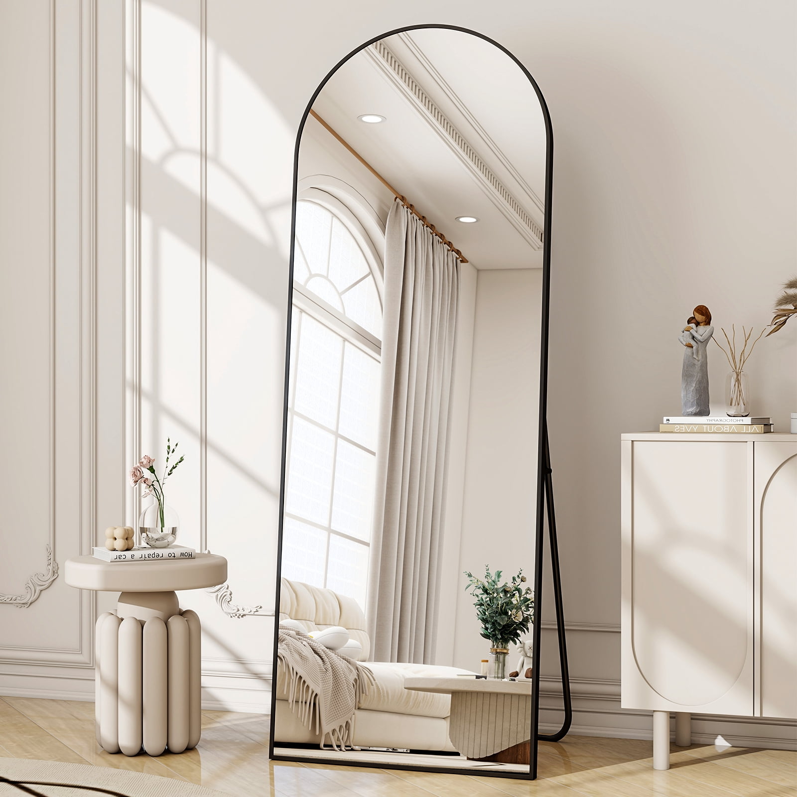 AUROMIR 59"x16" Arched Full Length Mirror Floor Mirror Full Body ...