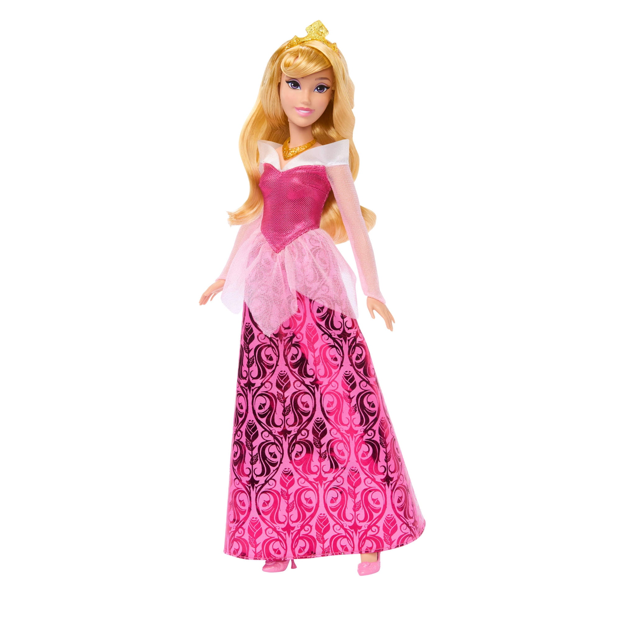 Disney Princess Enchanted Stories Aurora Fashion Doll with Sparkling Dress & Accessories, Posable