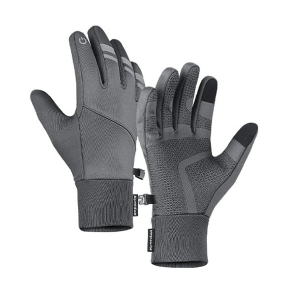 AURORA TRADE 1 Pair Fleece Skiing Gloves Waterproof Reflective Design Ski Gloves for Sports