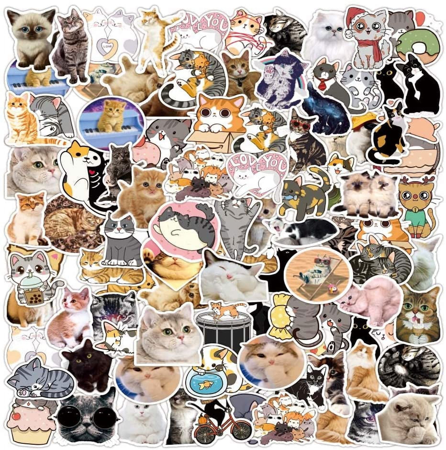 Waterproof stickers/3 small cats single large stickers - cats resting -  Shop 3-little-cat Stickers - Pinkoi