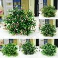 thumbnail image 1 of AURORA TRADE 24cm Artificial Plastic Green Bushes Home Decor Bouquet, 1 of 2