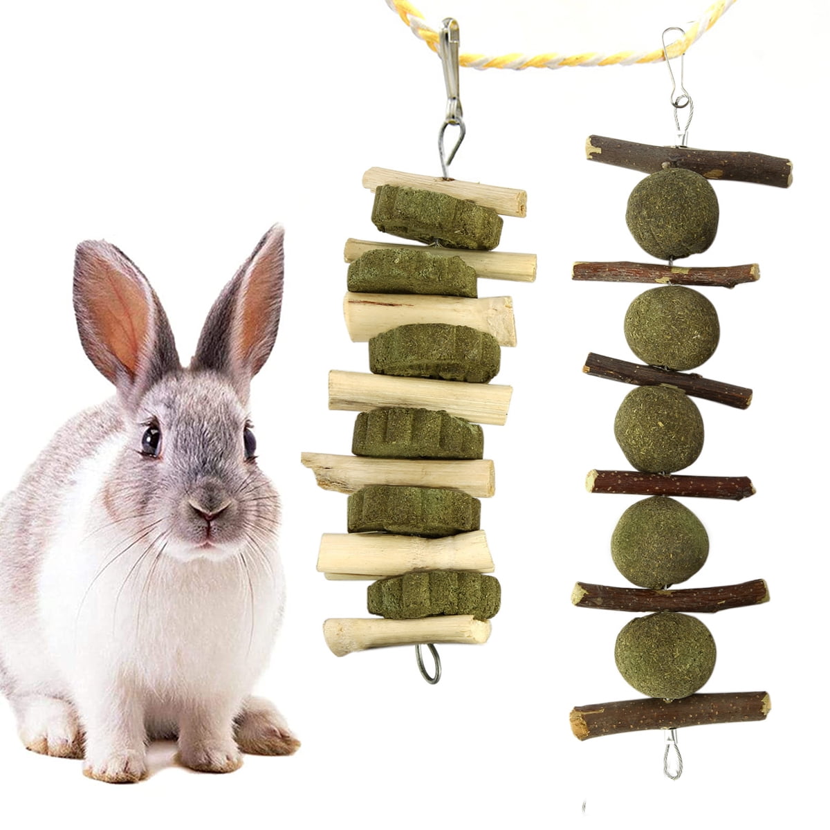 AURORA TRADE 2PCS Bunny Chew Toys, Rabbits Chewing Toys Chinchilla ...