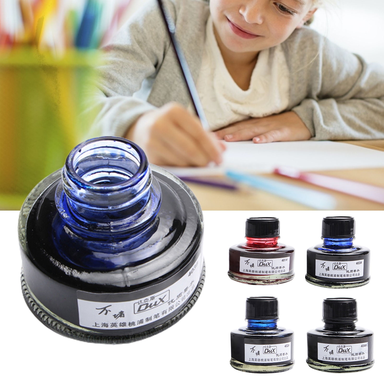 AURORA TRADE 50ML Smooth Writing Fountain Pen Ink Glass Bottle Student