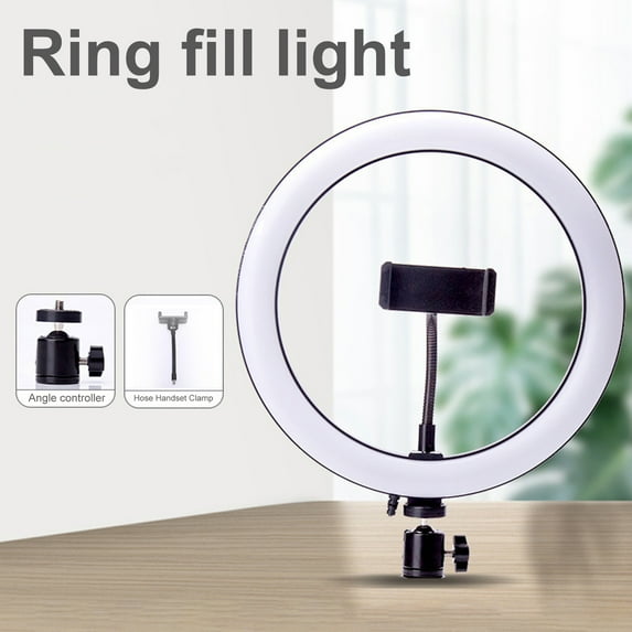 AURORA TRADE 6/10/12 Inch Fill Light Adjustable 360 Degree Rotatable High Brightness Multifunction Switch LED Selfie Ring Light for Photography
