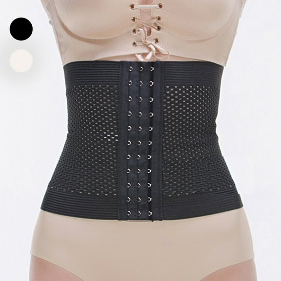 AURORA TRADE Abdominal Belt 11 Buckles Body Sculpting Rubber Waist Trainer Body Shaping Belt for Summer