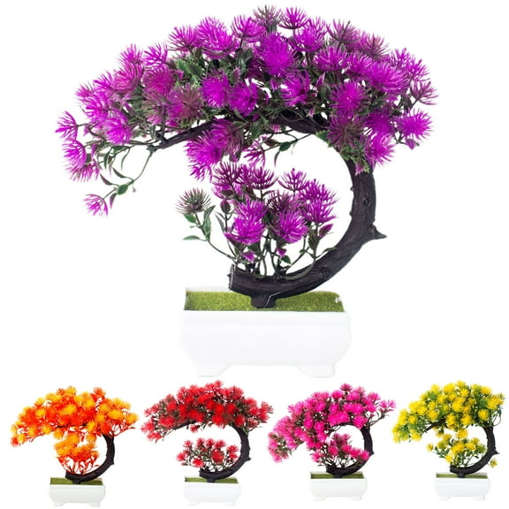 AURORA TRADE Artificial Bonsai Tree , Fake Plant Decoration, Potted Artificial House Plants, Japanese Pine for Desktop, Zen Garden, Home Decor