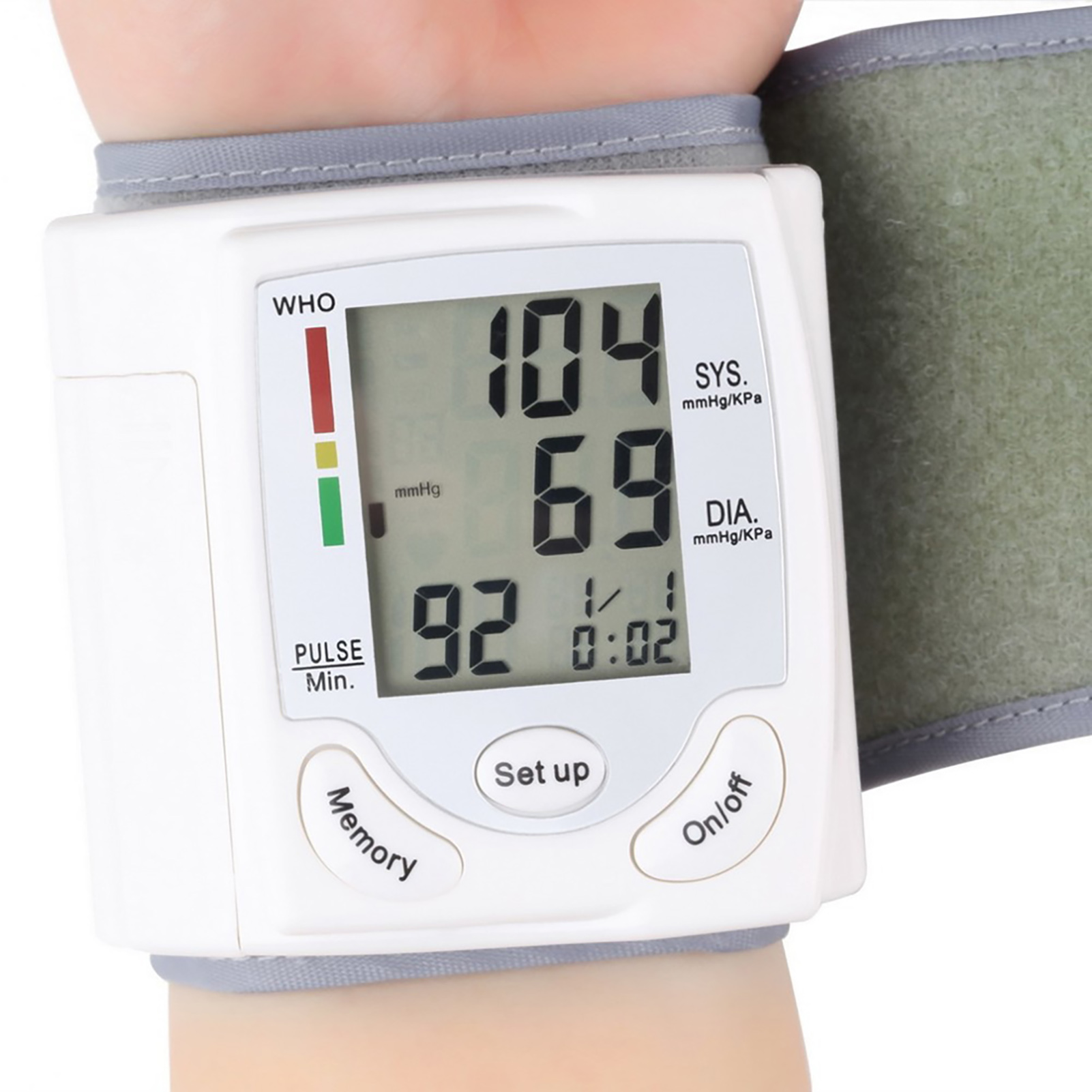 AURORA TRADE Blood Pressure Monitor-Wrist Cuff Automatic Digital Blood Pressure Meter, Accurate BP Machine for Home Use, Large Display, Hypertension & Irregular Heartbeat Detector - image 1 of 4