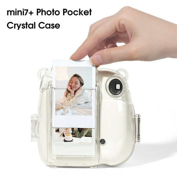 AURORA TRADE Camera Case Shock-proof Waterproof with Shoulder Strap Camera Transparent Storage Shell with Photo Bag for Instax Mini 7