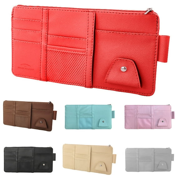 AURORA TRADE Car Sun Visor Organizer Auto Car Visor Pocket and Interior Accessories Car Truck Visor Storage Pouch Holder with Multi-Pocket Net