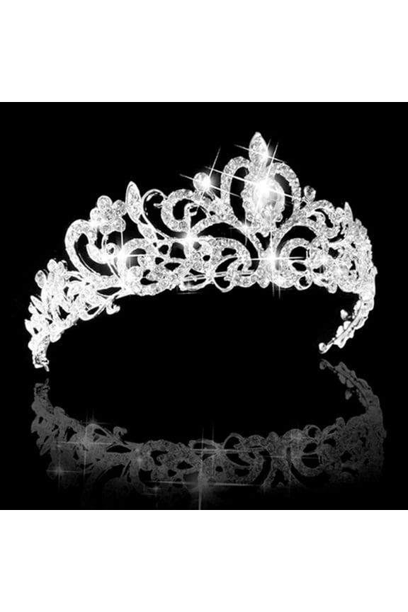Crystal Crowns and Tiaras Princess Wedding Crown Rhinestone Birthday Tiara Pageant Headband Bridal Hair Headpieces for Women and Girls