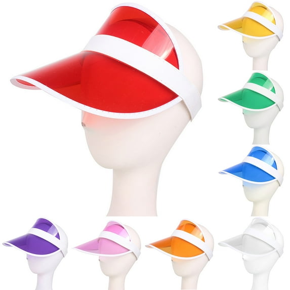 AURORA TRADE Fashion Summer Outdoor Sports Sun Protection Cap Unisex Clear Plastic Visor Hat
