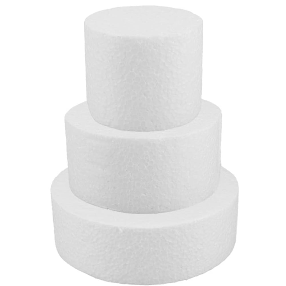 AURORA TRADE Foam Cake Dummy, 3 Tiers Styrofoam Cake Foam for Display