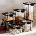 thumbnail image 1 of AURORA TRADE Food Storage Container,Pantry Organization and Storage, BPA Free Clear Plastic, Kitchen Canisters for Flour, Sugar and Cereal, Labels & Marker, 1 of 8