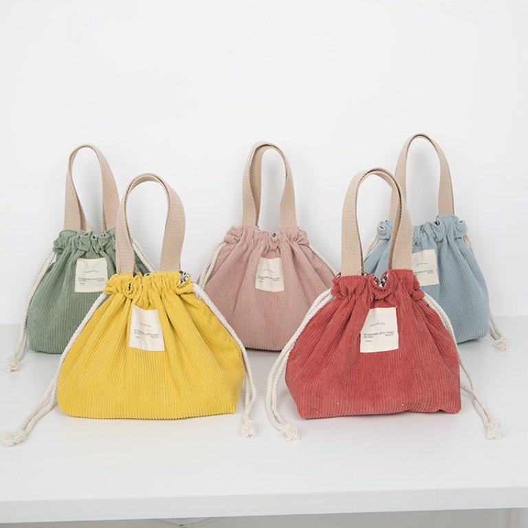 AURORA TRADE Lunch Bag Drawstring Design Women Tote Bag Insulated