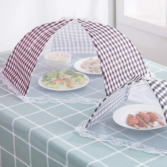 AURORA TRADE Mesh Screen Food Tent Covers, Reusable and Collapsible Outdoor Picnic Food Covers Mesh, Food Cover Net Keep Out Flies, Bugs, Mosquitoes