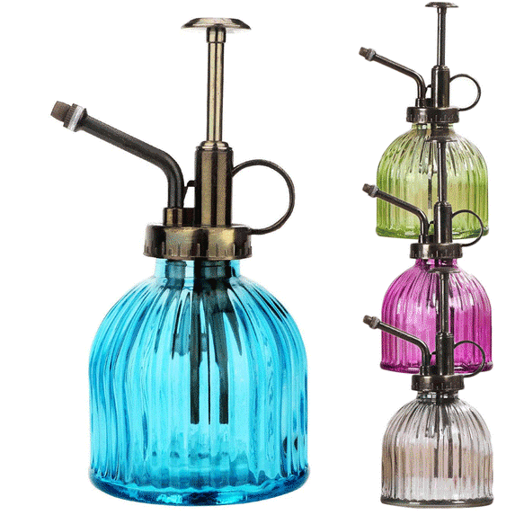 AURORA TRADE Plant Mister Spray Bottle, vintage Plant Spritzer, Succulent Watering Bottle with Top Pump, Small Plant Sprayer Mister Watering Can for Indoor Outdoor House Plant
