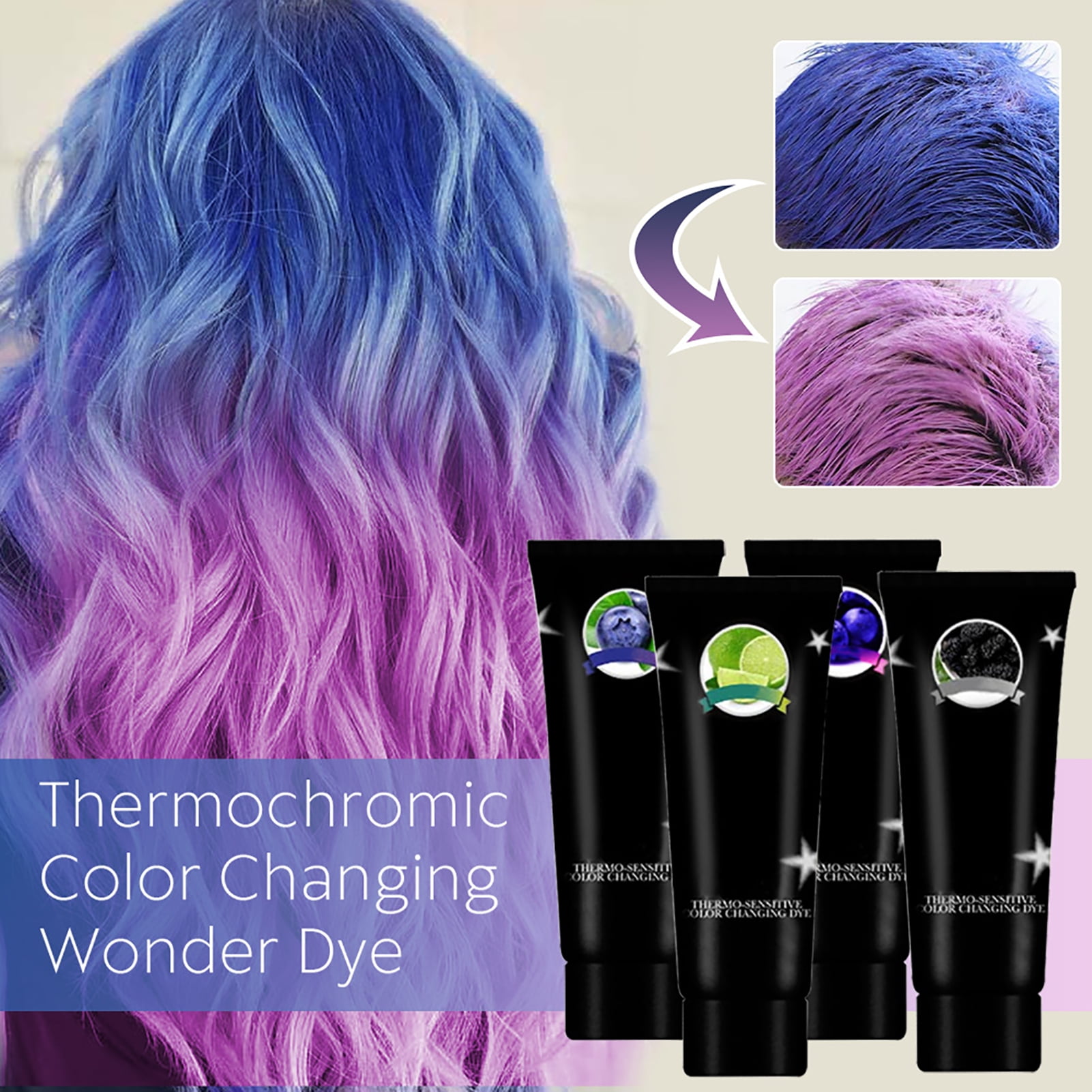 AURORA TRADE Professional Long Lasting Washable Fashion Thermochromic ...