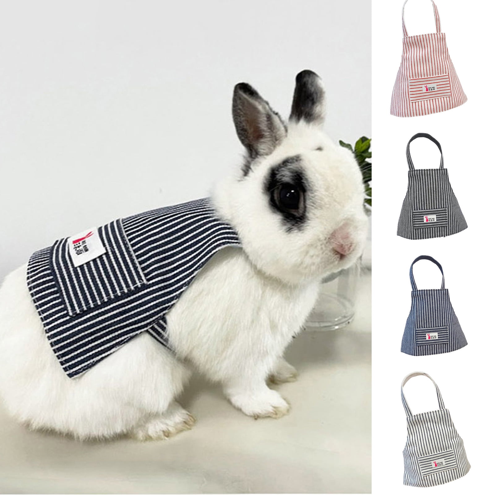Cloth For Rabbit AURORA TRADE Rabbit Clothes Adjustable Easily On and Off Striped Bunny ...